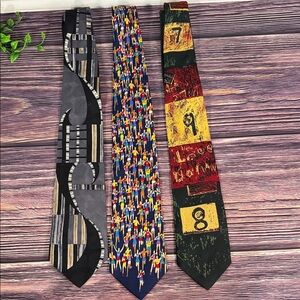 Alynn Zylos and XMI Silk Set of 3 Men's Ties. Marathon Vintage and 325 Series